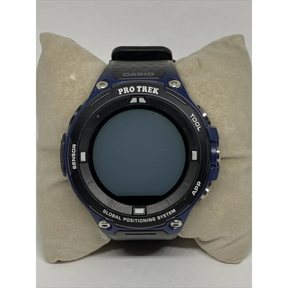 Casio Pro Trek WSD-F20 Men's Black Silicone Digital Display Smartwatch EY541